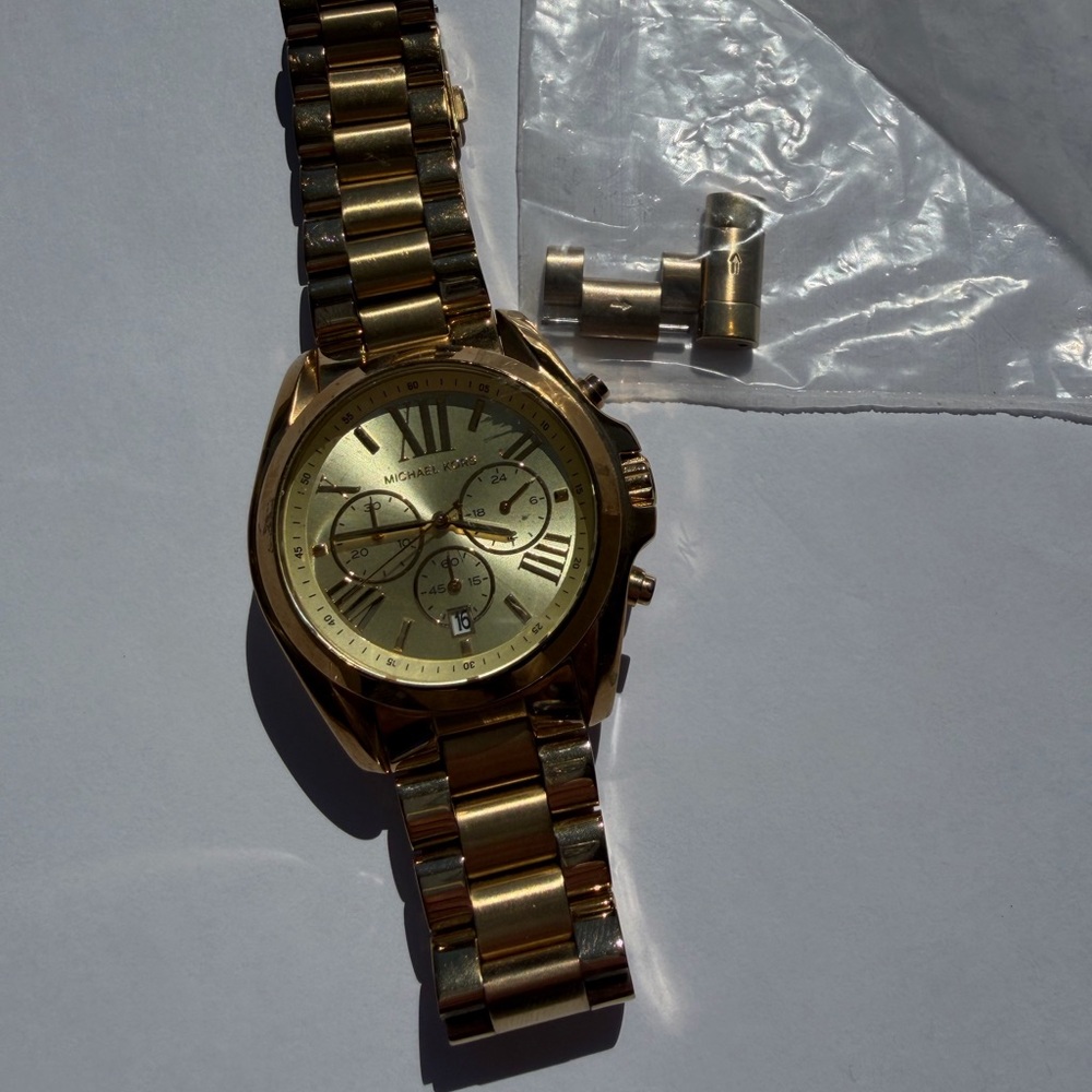 Michael Kors Gold-Tone Stainless Steel Chronograph Watch